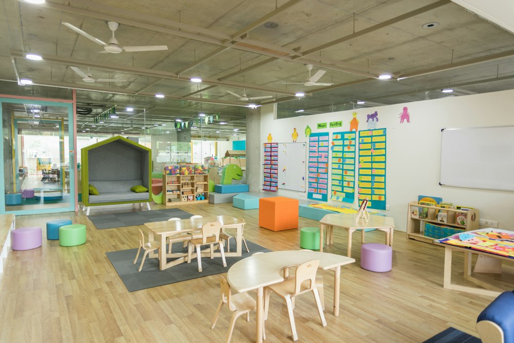 Children in a bright room